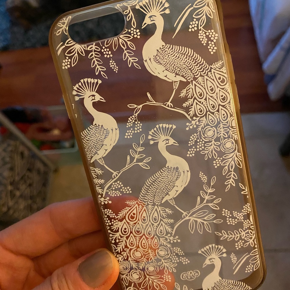 Rifle Paper Co. Hard Shell Clear Case - Peacock - iPhone 6/6s
